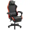 Image de Fauteuil de jeu inclinable Mars Gaming MGC-X avec repose-pieds, support lombaire et similicuir