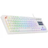 Image de Clavier Mars Gaming MK-MASTER TKL blanc avec SmartDeck LCD et switches Hot-swap