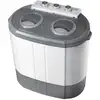 Image de Briebe WM1140 Mini machine à laver centrifuge portable avec 2 compartiments 3 kg gris/blanc