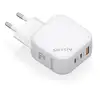 Image de Chargeur Aisens ASCH-65W3P026-W 65 W GaN 2 x USB-C PD3.0 QC4.0 1 x USB-A QC3.0 Blanc