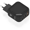 Image de Chargeur Aisens ASCH-100W4P029-BK 100 W GaN 3 x USB-C PD3.0 QC4.0 1 x USB-A QC3.0 Noir