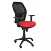 Image de Piqueras y Crespo Jorquera Chaise en maille noire Bali assise rouge
