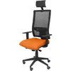 Image de Piqueras y Crespo Horna Bali Chaise de Bureau Noir/Orange