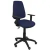 Image de Piqueras y Crespo Elche CP Bali Chaise de Bureau Accoudoirs Réglables Roues Parquet Bleu Marine