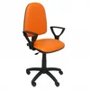 Image de Piqueras y Crespo Chaise Ayna en similicuir avec accoudoirs orange