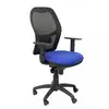 Image de Piqueras y Crespo Jorquera Chaise en maille noire Assise Bleu Bali