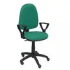 Image de Piqueras y Crespo Ayna Bali Chaise Accoudoirs Fixes Roues Parquet Vert