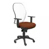 Image de Piqueras y Crespo Chaise Jorquera en maille blanche Bali assise marron