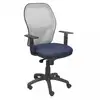 Image de Piqueras y Crespo Jorquera Chaise en maille grise Assise Bali Bleu Marine