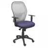 Image de Piqueras y Crespo Jorquera Chaise en maille grise Assise Bali Bleu clair