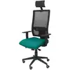 Image de Piqueras y Crespo Horna Bali Chaise de Bureau Noir/Turquoise