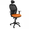Image de Piqueras y Crespo Chaise Jorquera en maille avec tête de lit fixe noire et assise orange Bali
