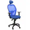 Image de Piqueras y Crespo Chaise de bureau Jorquera Bali avec tête de lit fixe en maille bleue