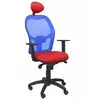 Image de Piqueras y Crespo Chaise de bureau Jorquera Bali avec tête de lit fixe en maille bleu/rouge
