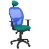 Image de Piqueras y Crespo Chaise de bureau Jorquera Bali avec tête de lit fixe en maille bleu/turquoise