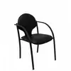 Image de Piqueras y Crespo Hellin Pack de 2 Chaises Châssis Noir Cuir Noir