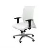 Image de Piqueras y Crespo Albacete Confidente Fauteuil en similicuir avec mousse à mémoire de forme blanche