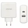 Image de Aisens ASCH-2PD45A-W Chargeur mural USB 2.0/USB-C 57W Blanc