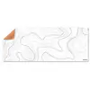 Image de Tapis de souris Blanc Peripherique PU cuir base liège contrôle précis résistant à l'eau