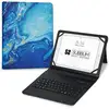 Image de Étui pour clavier Bluetooth Subblim Keytab Pro en marbre bleu pour tablette jusqu'à 9-11"