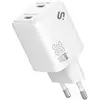 Image de Cargador GaN Subblim 35W 2x USB-C PPS Power Delivery Compacto Blanco