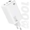 Image de Chargeur Subblim SUBCHG-6G1003 GaN 100W USB-C+C+A Compact Universel Blanc