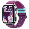 Image de SaveFamily SaveWatch Plus 2 4G GPS 1,85" AMOLED Argent Bracelet Violet IP68 Pulsomètre SOS