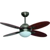Image de Bastilipo Bermeo Ventilateur de Plafond à Pales Réversibles Éclairage et Contrôle 60W