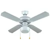 Image de Bastilipo - Ventilateur de Plafond avec Lumière E27, 50 W, Blanc, 105 x 42 cm, Nerja