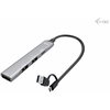 Image de Hub i-tec 4 ports 5 Gbps USB 3.0/2.0 Métal Compact Argent