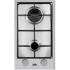 Image de Beko HDCG 32220 FX Plaque de cuisson à gaz 2 zones 30 cm Inox