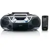 Image de Lenco Scd-720si - Boombox portable avec radio Dab+/fm, Bluetooth®, CD, magnétophone et lecteur USB - Argent