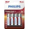 Image de Piles AA Philips LR6P4B/10 Alcalines 1.5V Pack de 4 Piles Longue Durée