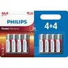 Image de Pile AA Philips Power Alkaline LR6P8BP/10 1,5 V Pack de 8