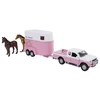 Image de Kids Globe 520124 Pick-up Mitsubishi avec remorque pour chevaux et deux chevaux - Kidsglobe 520124