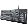 Image de Clavier Trust Primo complet filaire rétroéclairé AZERTY noir bureau maison