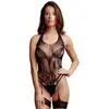 Image de Body porte-jarretelles résille et strass - Taille unique S - XL (36 - 42)