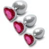 Image de Plug bijou Métallique Coeur Silver - Saphir Rose