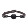 Image de Bâillon Boule Silicone Denim