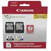 Image de Pack d'encres Canon PG-510/CL-511 avec cartouches couleur et papier photo