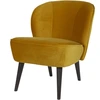 Image de Fauteuil velours Woood Sara 71x59x70 cm