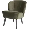 Image de Fauteuil velours Woood Sara 71x59x70 cm