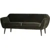 Image de Canapé velours Woood Rocco 75x187x82 cm