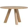Image de Table à manger en chêne naturel Woood Rhonda 129 cm 75x129x129 cm