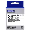 Image de Cintas pour imprimantes d'étiquettes Epson LK-7WBN 36mm 9m noir sur blanc