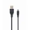 Image de Câble USB Gembird A vers Mini-USB B 1,8m Connecteurs Plaqués Or Noir