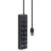 Image de Hub Gembird 7 ports 5 Gbit/s UHB-U3P7P-01 boutons LED câble intégré