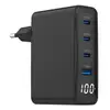 Image de Gembird Cargador USB GaN 100 W 4 ports LCD Noir