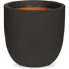 Image de Jardinière Capi Urban Smooth Ronde Noire 43x41cm 56L Double Paroi