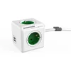 Image de Multiprise PowerCube Extended USB 4 Prises 2 USB-A Câble 1,5 m Vert Socle